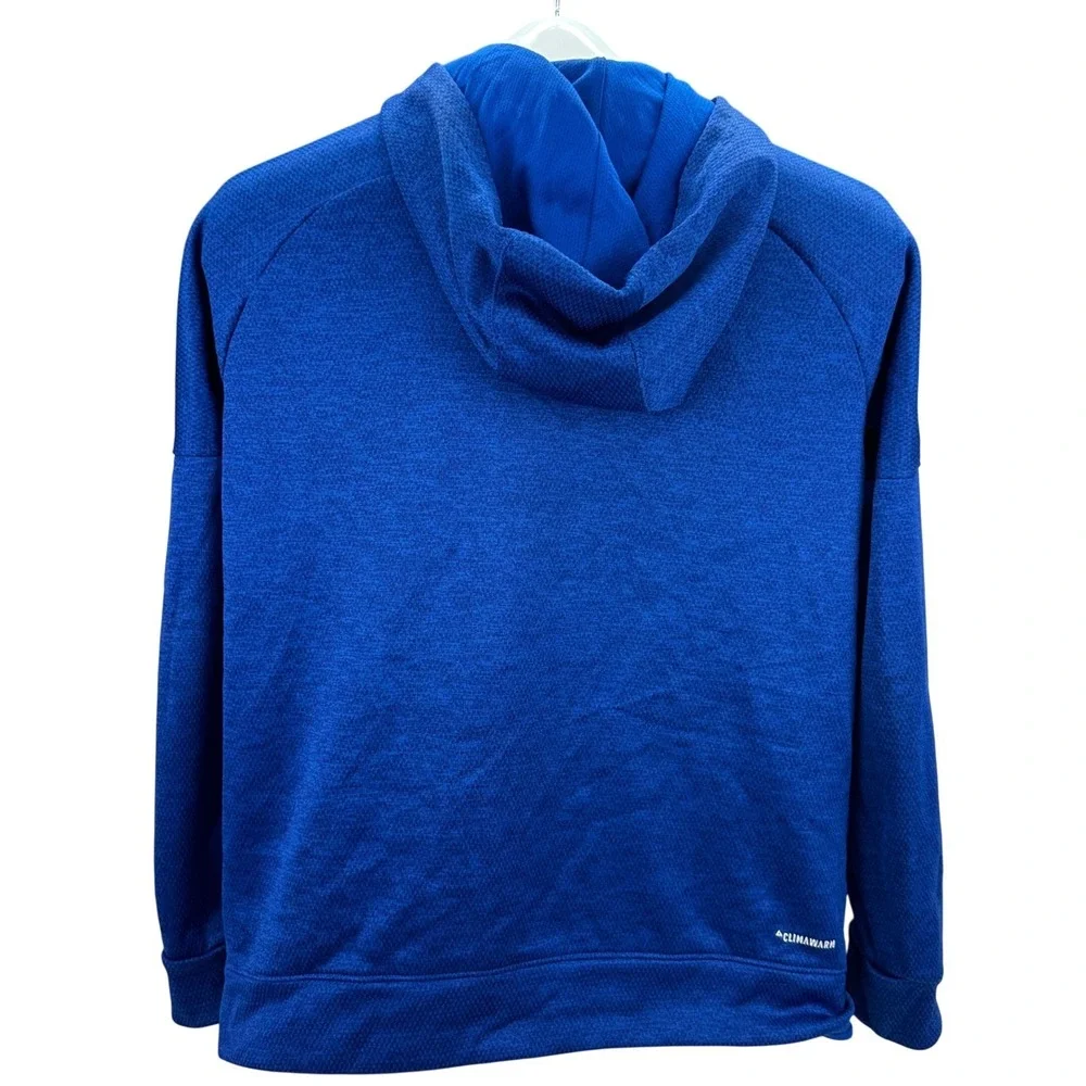 Adidas ClimaWarm Hoodie Full Zip Royal Blue Athletic Jacket Boys Medium M